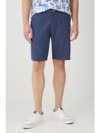 σορτς από λινό medicine χρώμα ναυτικό μπλε πρόσθετη
