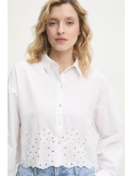 πουκάμισο answear.lab χρώμα: άσπρο 58% βαμβάκι, 42% πολυεστέρας