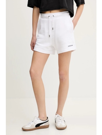 βαμβακερό σορτσάκι guess jeans χρώμα άσπρο, w5gd0o k68i4