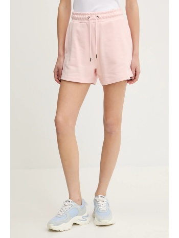 βαμβακερό σορτσάκι guess jeans χρώμα ροζ, w5gd0o k68i4