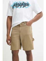 τζιν σορτς karl kani χρώμα: πράσινο, 60100010 100% βαμβάκι