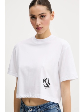 μπλουζάκι karl lagerfeld jeans χρώμα άσπρο, a2w17076 50%