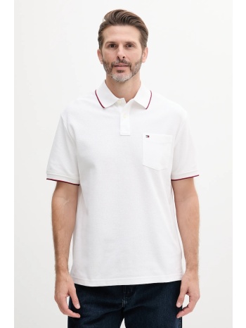 βαμβακερό μπλουζάκι πόλο tommy hilfiger ανδρικό, χρώμα