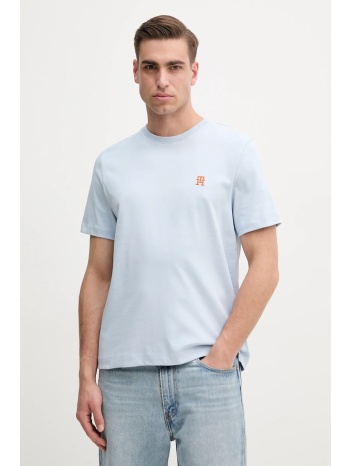 βαμβακερό μπλουζάκι tommy hilfiger ανδρικό, χρώμα μπλε