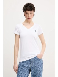 μπλουζάκι karl lagerfeld jeans χρώμα: άσπρο, a2w17097 95% βαμβάκι, 5% ελαστάν