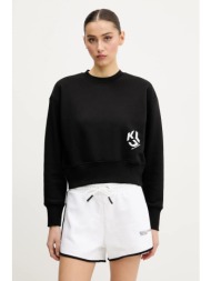 μπλούζα karl lagerfeld jeans χρώμα: μαύρο, a2w20052 90% οργανικό βαμβάκι, 10% ανακυκλωμένος πολυεστέ