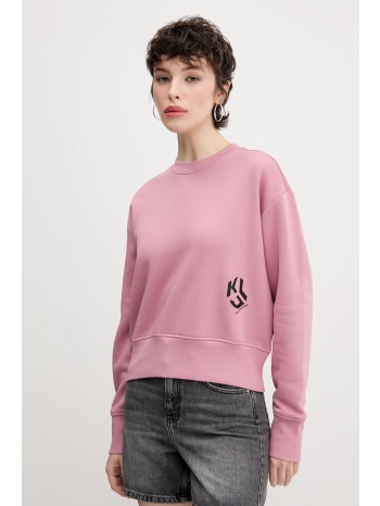 μπλούζα karl lagerfeld jeans χρώμα ροζ, a2w20052 90%