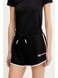 βαμβακερό σορτσάκι karl lagerfeld jeans χρώμα: μαύρο, a2w10095 100% βαμβάκι