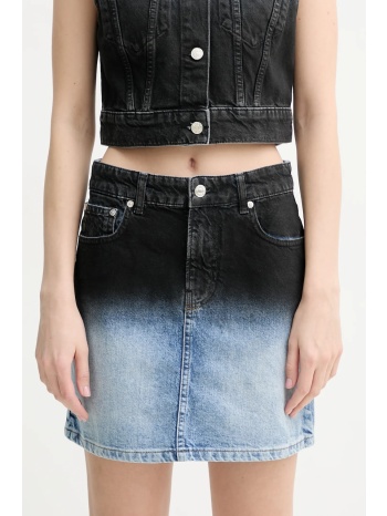 βαμβακερή τζιν φούστα moschino jeans χρώμα μπλε, 0104 3719