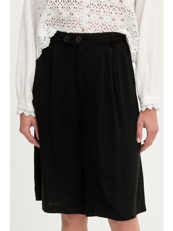 σορτς από λινό answear.lab χρώμα μαύρο 100% λινό