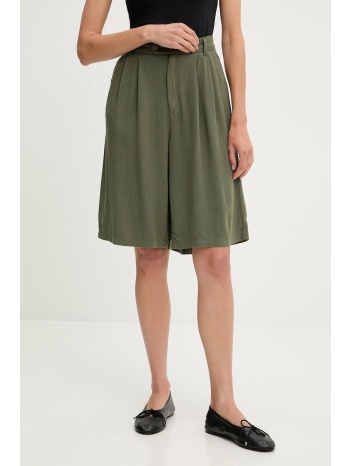 σορτς από λινό answear.lab χρώμα πράσινο 100% λινό