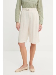 σορτς από λινό answear.lab χρώμα: μπεζ 100% λινό