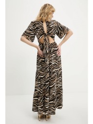 φόρεμα answear.lab χρώμα: καφέ 100% βισκόζη