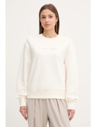 μπλούζα tommy hilfiger χρώμα: μπεζ, ww0ww47159 85% βαμβάκι, 15% πολυαμίδιο