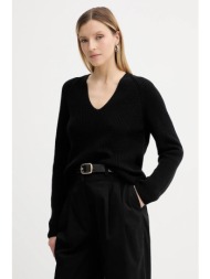 βαμβακερό πουλόβερ marc o`polo χρώμα: μαύρο, 506605960097 100% βαμβάκι