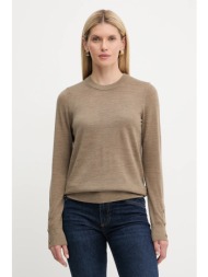 μάλλινο πουλόβερ michael michael kors χρώμα: μπεζ, mt5619d4vr 100% μαλλί