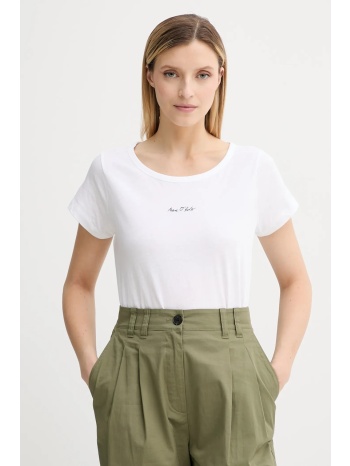 βαμβακερό μπλουζάκι marc o`polo χρώμα άσπρο, 506206751431