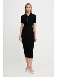 φόρεμα michael michael kors χρώμα: μαύρο, mt5832333d 72% βισκόζη, 16% πολυεστέρας, 10% νάιλον, 2% ελ