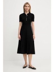 φόρεμα michael michael kors χρώμα: μαύρο, mt5834f33d 65% βισκόζη, 18% νάιλον, 14% πολυεστέρας, 3% ελ