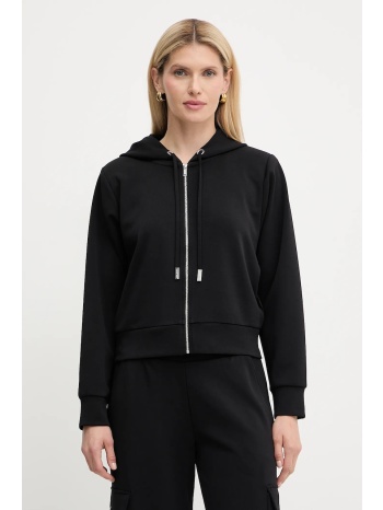 μπλούζα michael michael kors χρώμα μαύρο, με κουκούλα