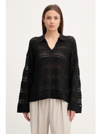 πουλόβερ tommy hilfiger χρώμα μαύρο, ww0ww46524 83%