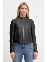 δερμάτινο μπουφάν boss orange χρώμα: μαύρο, 50545625 κύριο υλικό: 100% δέρμα αρνιού
φόδρα: 55% πολυε