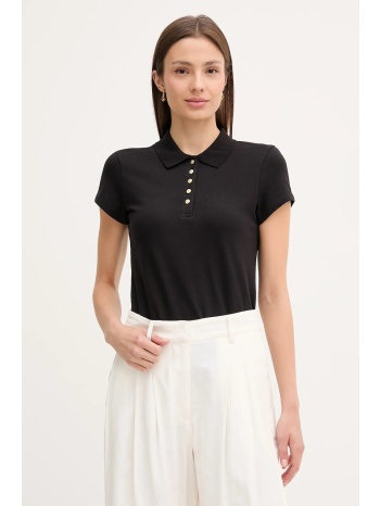 πόλο tommy hilfiger χρώμα μαύρο, ww0ww45768 96% βαμβάκι