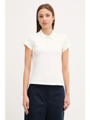 πόλο tommy hilfiger χρώμα μπεζ, ww0ww45768 96% βαμβάκι, 4%