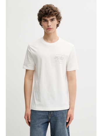 βαμβακερό μπλουζάκι marc o`polo ανδρικό, χρώμα μπεζ