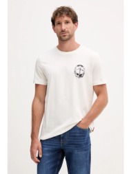 βαμβακερό μπλουζάκι joop! ανδρικό, χρώμα: μπεζ, 30047014 100% βαμβάκι