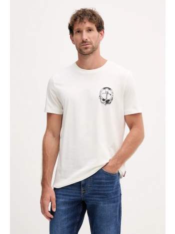 βαμβακερό μπλουζάκι joop! ανδρικό, χρώμα μπεζ, 30047014