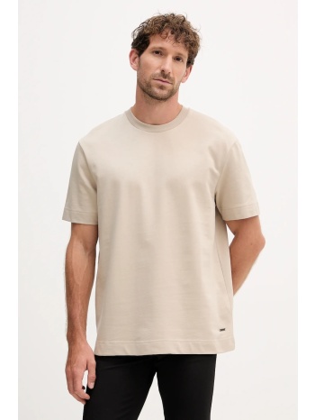 βαμβακερό μπλουζάκι joop! ανδρικό, χρώμα μπεζ, 30042457