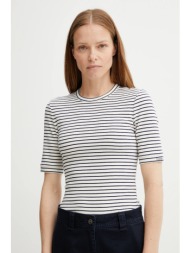 μπλουζάκι calvin klein χρώμα: μπεζ, lv044b232g 93% βαμβάκι, 7% ελαστάν