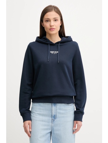 βαμβακερή μπλούζα tommy jeans γυναικεία, χρώμα ναυτικό