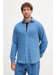 βαμβακερό πουκάμισο frescobol carioca ανδρικό, χρώμα: μπλε, 2597.857 100% βαμβάκι