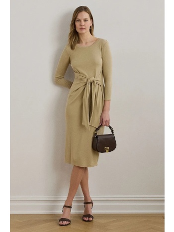 φόρεμα lauren ralph lauren χρώμα μπεζ, 200973598 58%