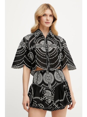 πουκάμισο charo ruiz ibiza emmie χρώμα μαύρο, 254200 60%