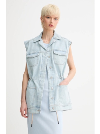 γιλέκο τζιν munthe usami χρώμα μπλε, 255151225502 100%