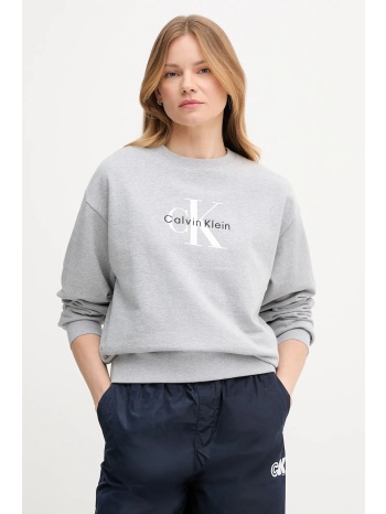 μπλούζα calvin klein jeans χρώμα γκρι, lv047b234g κύριο