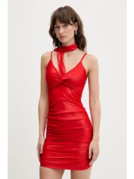 φόρεμα fiorucci red scarf bodycon mini dress χρώμα: κόκκινο, w02smdmn361ly01rd01 79% πολυαμίδιο, 21%