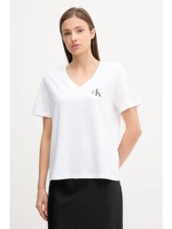 βαμβακερό μπλουζάκι calvin klein jeans 2-pack χρώμα: άσπρο, lv047c906g 100% βαμβάκι