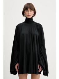 βαμβακερό φόρεμα mm6 maison margiela χρώμα: μαύρο, s62da0038 100% βαμβάκι