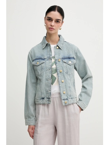 τζιν μπουφάν sisley χρώμα μπλε, 2tfhln05o 100% βαμβάκι