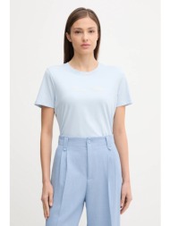 βαμβακερό μπλουζάκι tommy hilfiger χρώμα: μπλε, ww0ww45746 100% βαμβάκι