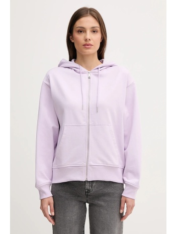 μπλούζα calvin klein jeans χρώμα μοβ, με κουκούλα