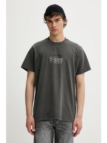 βαμβακερό μπλουζάκι g-star ανδρικό, χρώμα γκρι