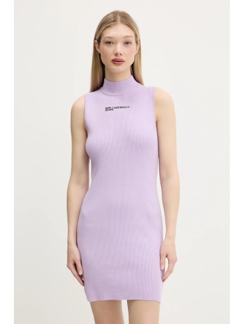 φόρεμα karl lagerfeld jeans χρώμα μοβ, a3w13010 70%