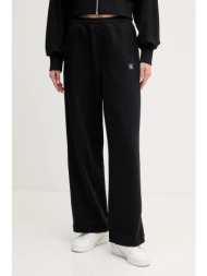 παντελόνι φόρμας calvin klein jeans χρώμα: μαύρο, lv047c249g 97% βαμβάκι, 3% ελαστάν