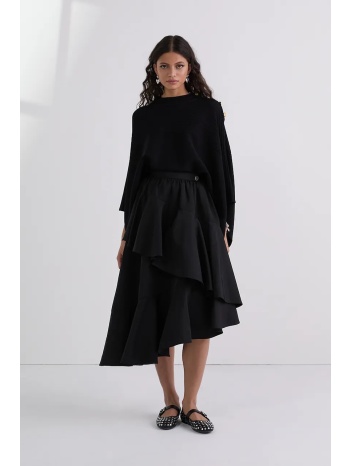 φούστα karl lagerfeld χρώμα μαύρο, a3w12015 100%