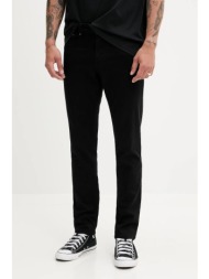 τζιν παντελόνι tommy jeans χρώμα: μαύρο, dm0dm20708 89% βαμβάκι, 8% ελαστομυλίστερ, 3% ελαστάν